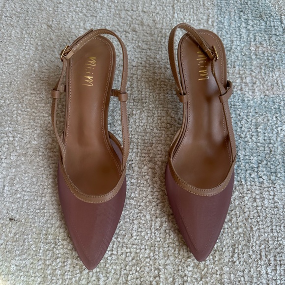Vici Dusty Rose Pointed Slingback Heels - Picture 2 of 3